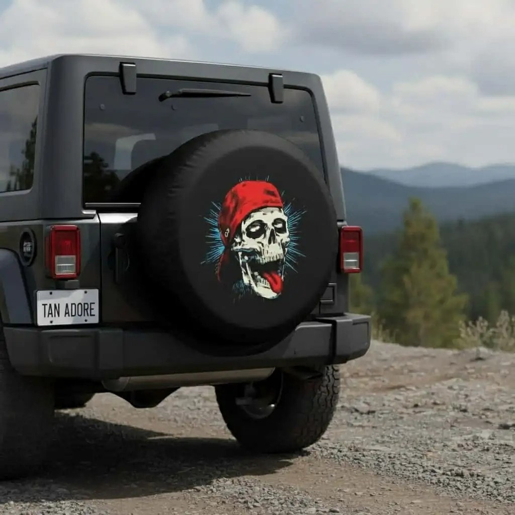 Skull Spare Wheel Tire Cover